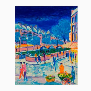 Jean Claude Picot, Paris: Neige sur les quais, 1998, Screenprint-FMZ-1135642