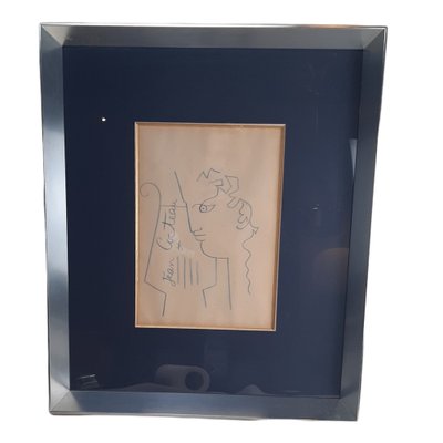 Jean Cocteau, Orpheus Profile, 20th Century, Drawing, Framed-TCS-1182895