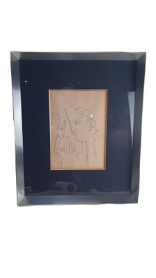 Jean Cocteau, Orpheus Profile, 20th Century, Drawing, Framed-TCS-1182895