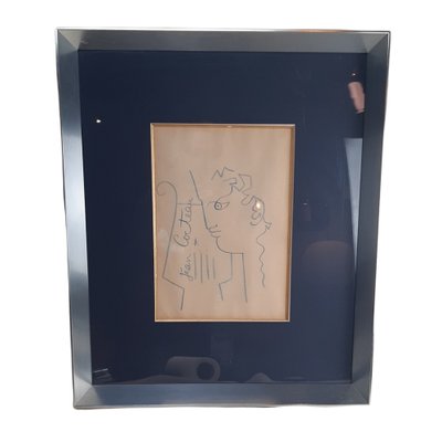 Jean Cocteau, Orpheus Profile, 20th Century, Drawing, Framed-TCS-1182895