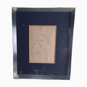 Jean Cocteau, Orpheus Profile, 20th Century, Drawing, Framed-TCS-1182895