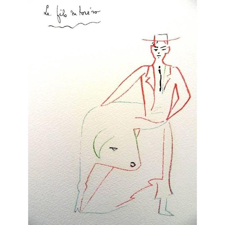 Jean Cocteau - Torero's Son - Original Lithograph 1961