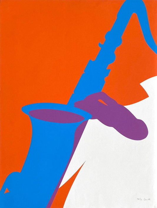 Jean Coulot, Saxophoniste, 1974, Screen Print on BFK Rives Paper