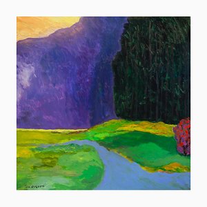 Jean Duquoc, La Bleue Mountain, 2021, Acrylic on Canvas-CHG-1092859