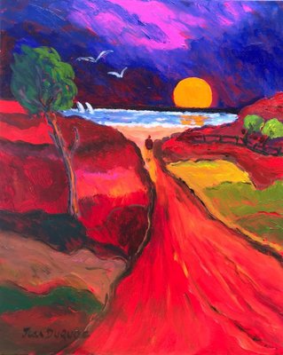 Jean Duquoc, Promenade au Soleil Couchant, 2023, Acrylic on Canvas-CHG-2030979