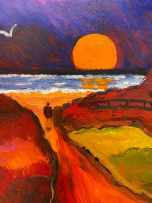 Jean Duquoc, Promenade au Soleil Couchant, 2023, Acrylic on Canvas-CHG-2030979