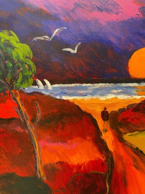 Jean Duquoc, Promenade au Soleil Couchant, 2023, Acrylic on Canvas-CHG-2030979