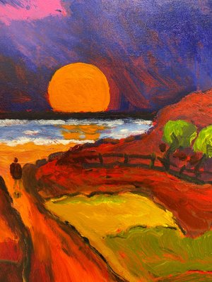 Jean Duquoc, Promenade au Soleil Couchant, 2023, Acrylic on Canvas-CHG-2030979