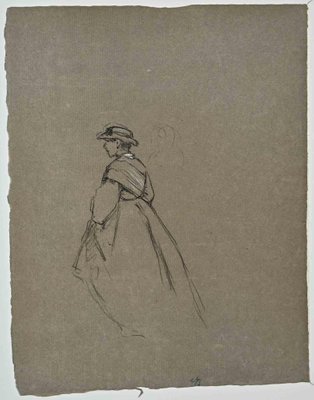 Jean Ferdinand Chaigneau 1, Figures, Original Drawing on Paper, Mid 19th-Century-ZCI-1362621