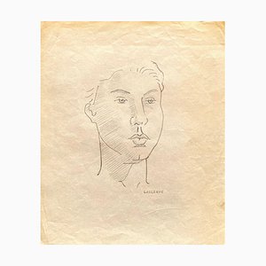 Jean-Francis Laglenne, Portrait, Original Pencil Drawing, 1950s-ZCI-956954