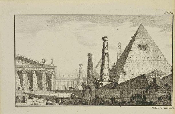 Jean François Poletnich, Pyramid, Etching, 18th Century-ZCI-2029322