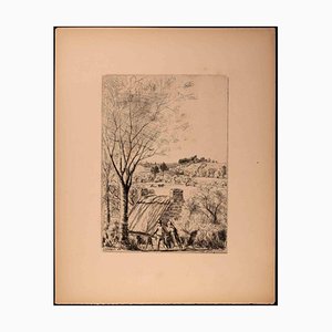 Jean Frélaut, Countryside, Original Etching, 19th-Century-ZCI-1194557