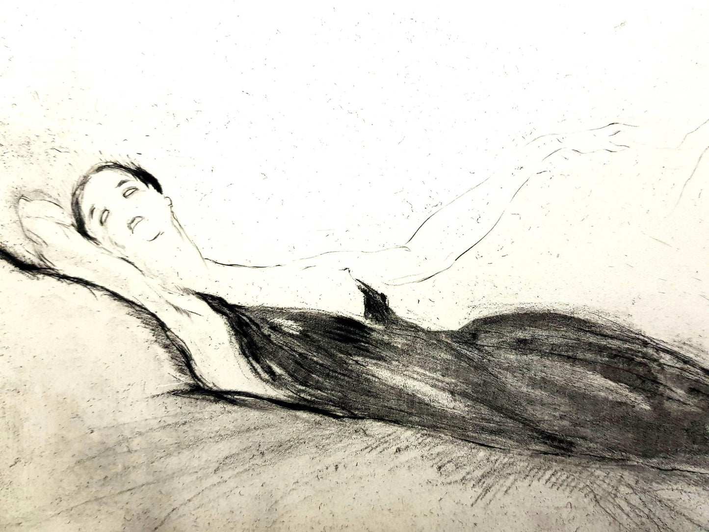 Jean Gabriel Domergue - Lying Woman - Original Etching 1924