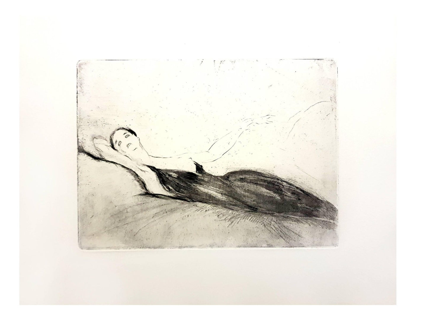 Jean Gabriel Domergue - Lying Woman - Original Etching 1924