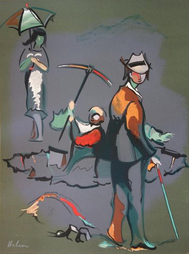 Jean Helion, Gold Miners, Original Lithograph