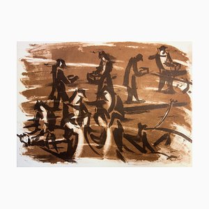 Jean Helion, People at the Harbour, Lithograph-KHH-1200809