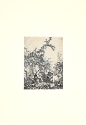 Jean-Honoré Fragonard, Grazing Herds with Figures, Original Print, 1772-ZCI-926197