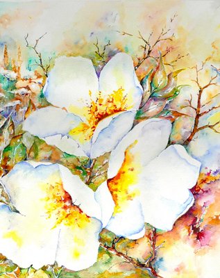 Jean Jourdan, Blanches, 2022, Watercolor on Paper-QNR-1252333