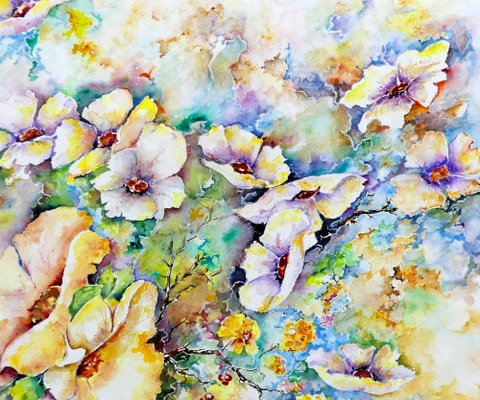 Jean Jourdan, Summer Rhapsody, 2020, Watercolor on Paper-QNR-1239773