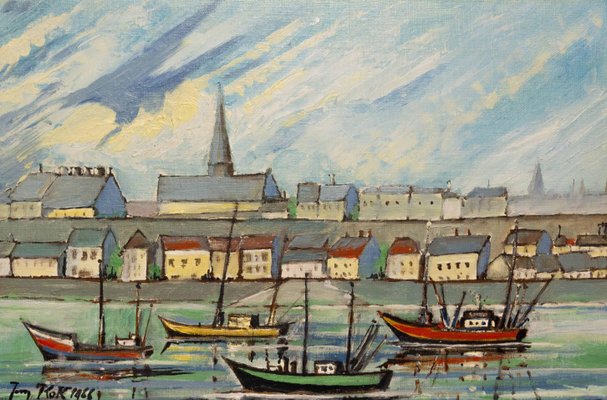 Jean Kok, Brittany Port, 1966, Oil on Canvas-RIU-1394180