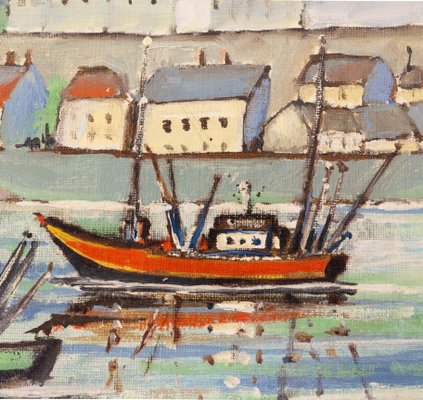 Jean Kok, Brittany Port, 1966, Oil on Canvas-RIU-1394180