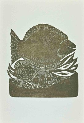 Jean Lurçat, Fish, Original Lithograph, Mid-20th-Century-ZCI-1266713