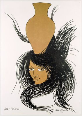 Jean Marais, Femme au vase, Lithograph-LBS-1074128