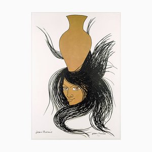 Jean Marais, Femme au vase, Lithograph-LBS-1074128