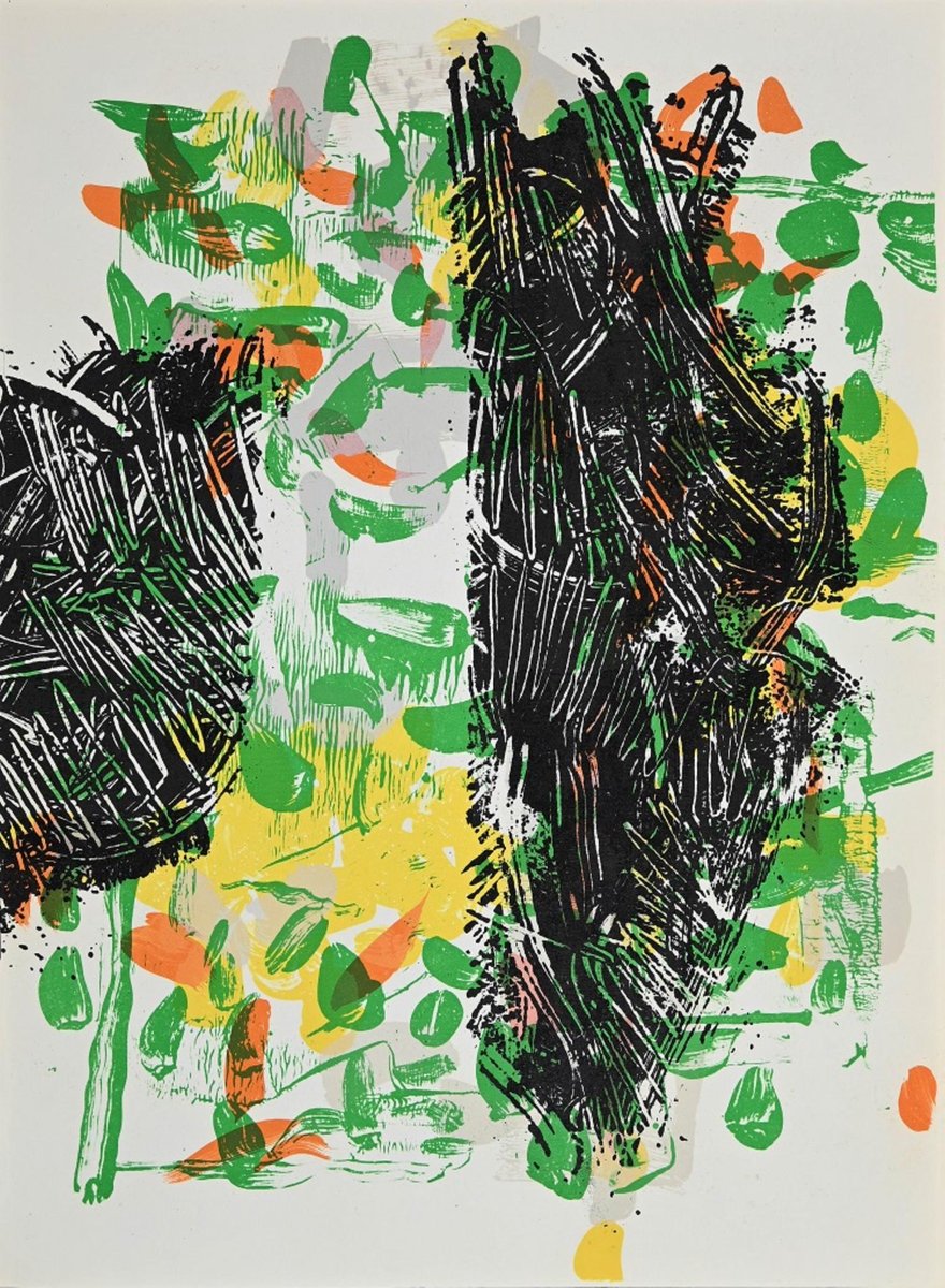 Jean-Paul Riopelle, Green Composition, Lithograph, 1968