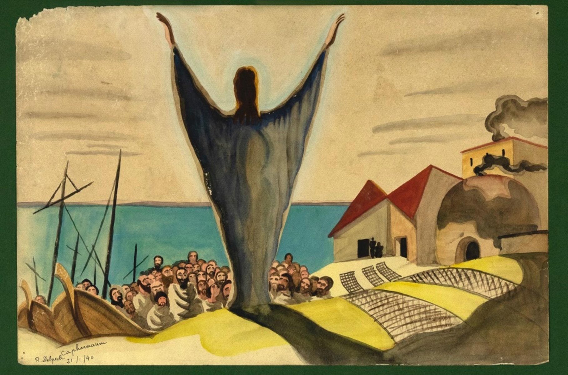 Jean Raymond Delpech, Capernaum, Mixed Media, 1940