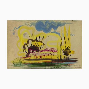 Jean-Raymond Delpech, Explosion of Colors, Original Drawing, 1960-ZCI-1221187