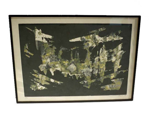 Jean Thayan, Screen Printing, Abstract Art, 1950s, Mid-Century Modern