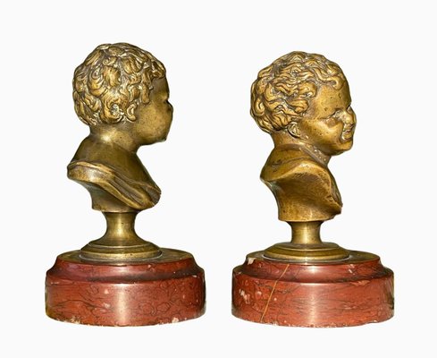 Jean Who Laughs, Jean Who Cries in the style of Houdon, Set of 2-NEV-2022437