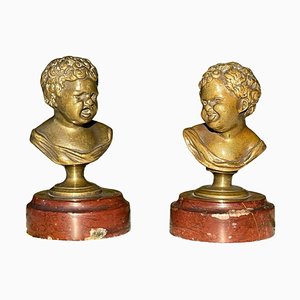 Jean Who Laughs, Jean Who Cries in the style of Houdon, Set of 2-NEV-2022437