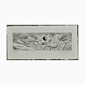 Jeanette Deseglise, Abstract Composition, Original Etching, Mid-20th Century-ZCI-1343957