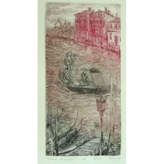 Jekaterina Gryazeva, Venice's Grand Canal, 2015, Etching