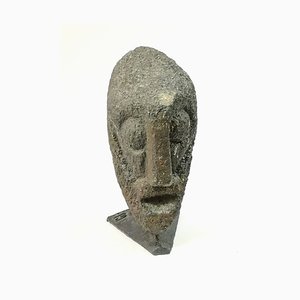 Jeno Murai, Carved Stone Head, 1970s, Stone & Marble-UWE-1773945