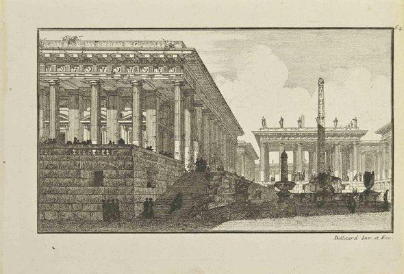 Jérôme Charles Bellicard, Roman Forum, Etching, 18th Century-ZCI-2029362