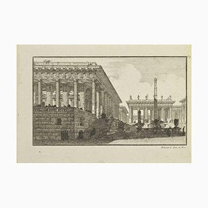 Jérôme Charles Bellicard, Roman Forum, Etching, 18th Century-ZCI-2029362