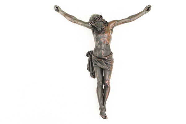 Jesus Crucifix in Copper Metal, South Germany, 19th Century-DUM-1783544