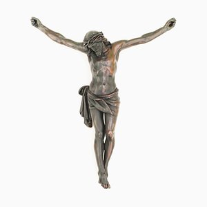 Jesus Crucifix in Copper Metal, South Germany, 19th Century-DUM-1783544