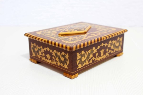 Jewelry Box in Marquetry, 1970s-BQF-1807774