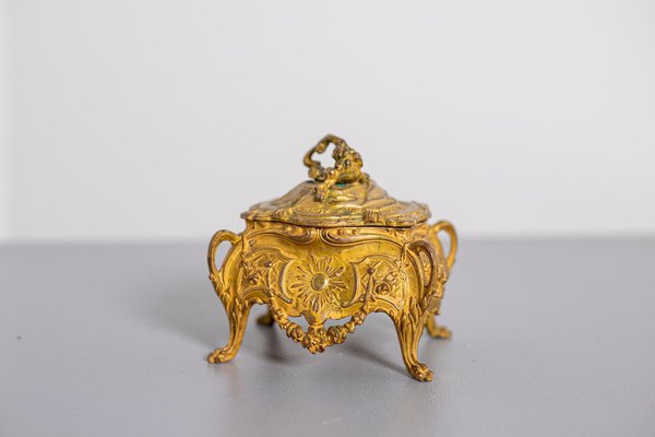 Jewelry Box with Silk Satin Padding, France, 1800s-RCE-1099992