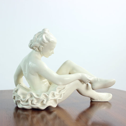 Jihokera, Ballet Dancer, Czechoslovakia, 1960s, Glazed Plaster