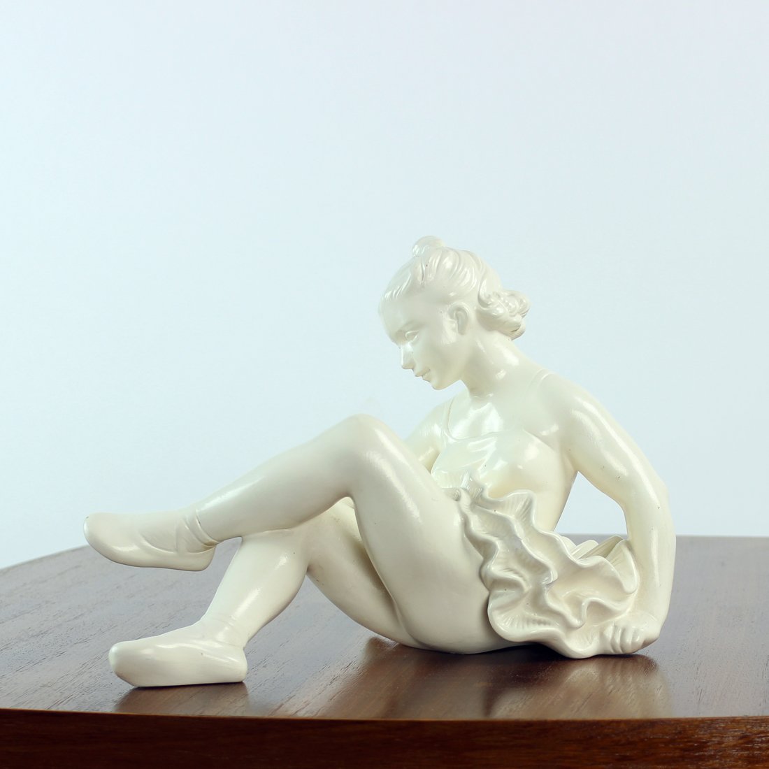 Jihokera, Ballet Dancer, Czechoslovakia, 1960s, Glazed Plaster