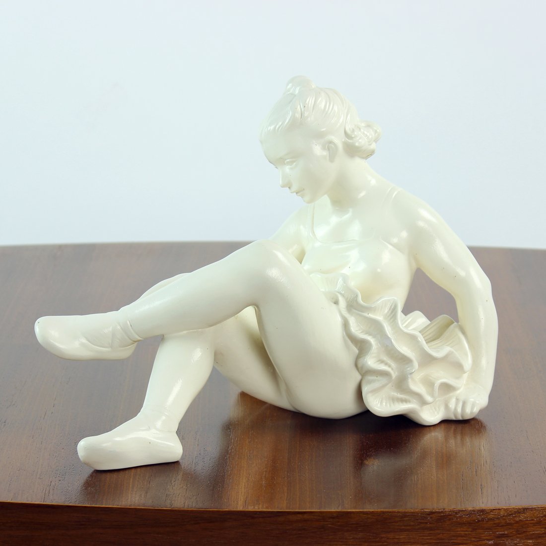 Jihokera, Ballet Dancer, Czechoslovakia, 1960s, Glazed Plaster