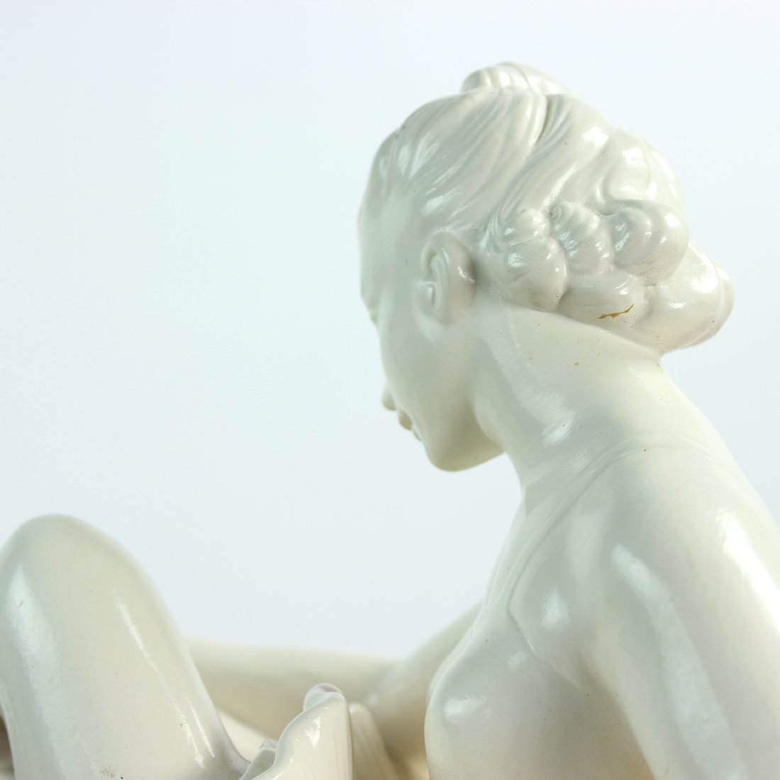 Jihokera, Ballet Dancer, Czechoslovakia, 1960s, Glazed Plaster