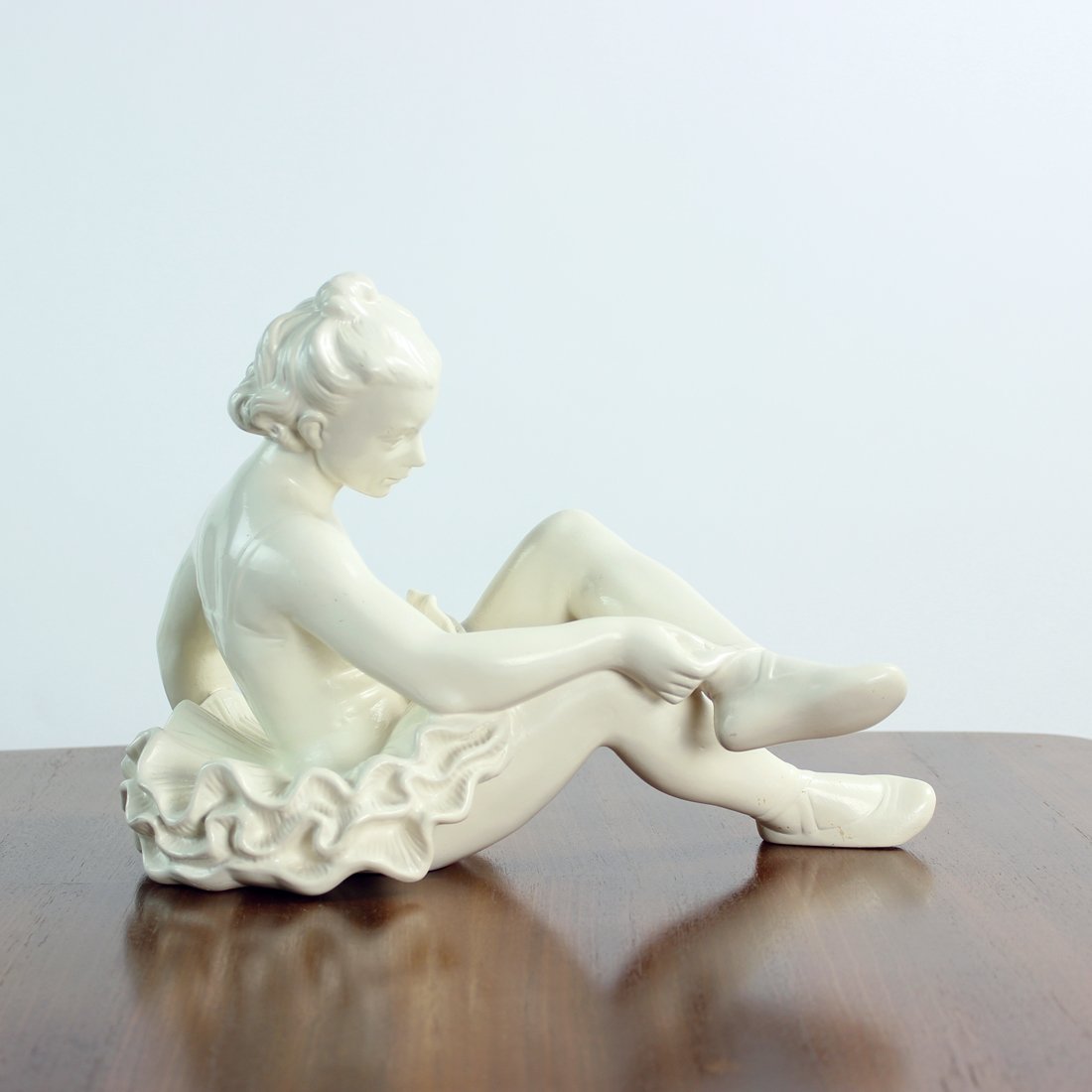 Jihokera, Ballet Dancer, Czechoslovakia, 1960s, Glazed Plaster