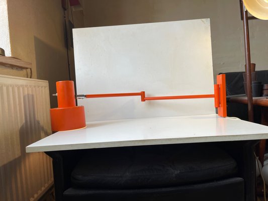 Jo Hammerborg Orange Scale Swing Arm Wall Lamp for Fog & Mørup, 1970s-LCR-1298622