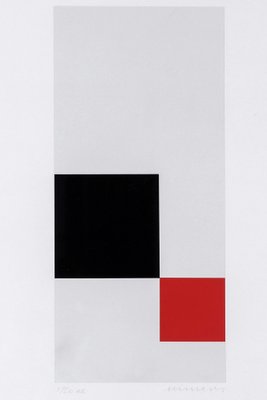 Jo Niemeyer, Composition in Red, Black and White, Silkscreen-LBS-1209466